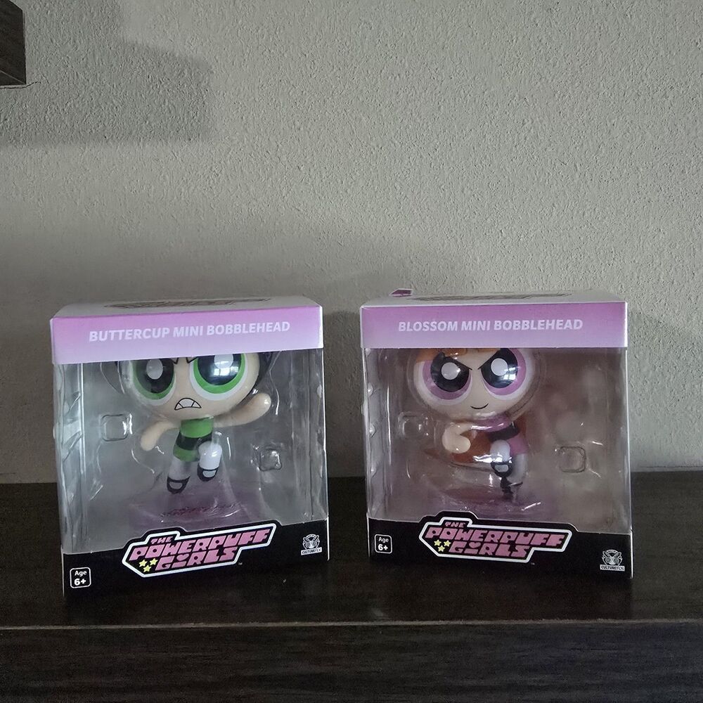Power Puff Girls Buttercup And Blossom Mini Bobblehead